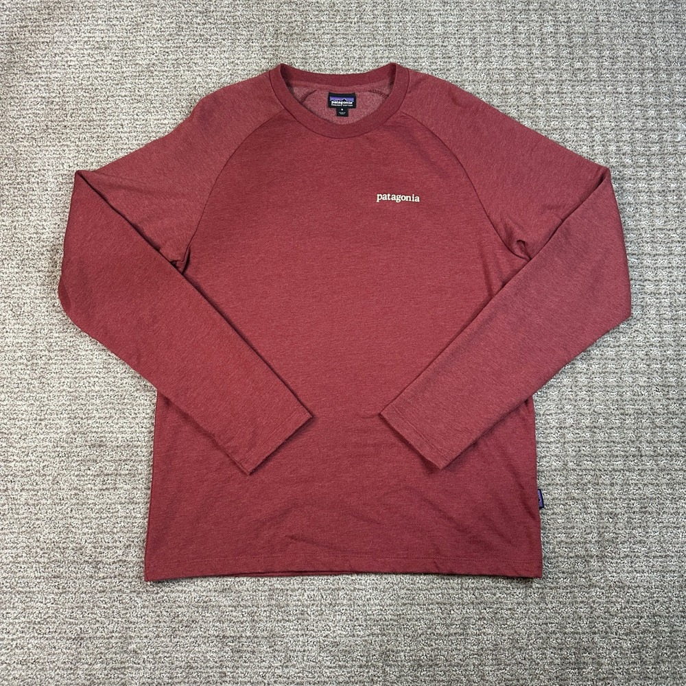 Patagonia Mens Organic Cotton Mountain Graphic Long Sleeve Pullover Sweatshirt M